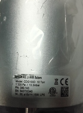 全新英福康INFICONG100D真空计原厂塑封包装议价