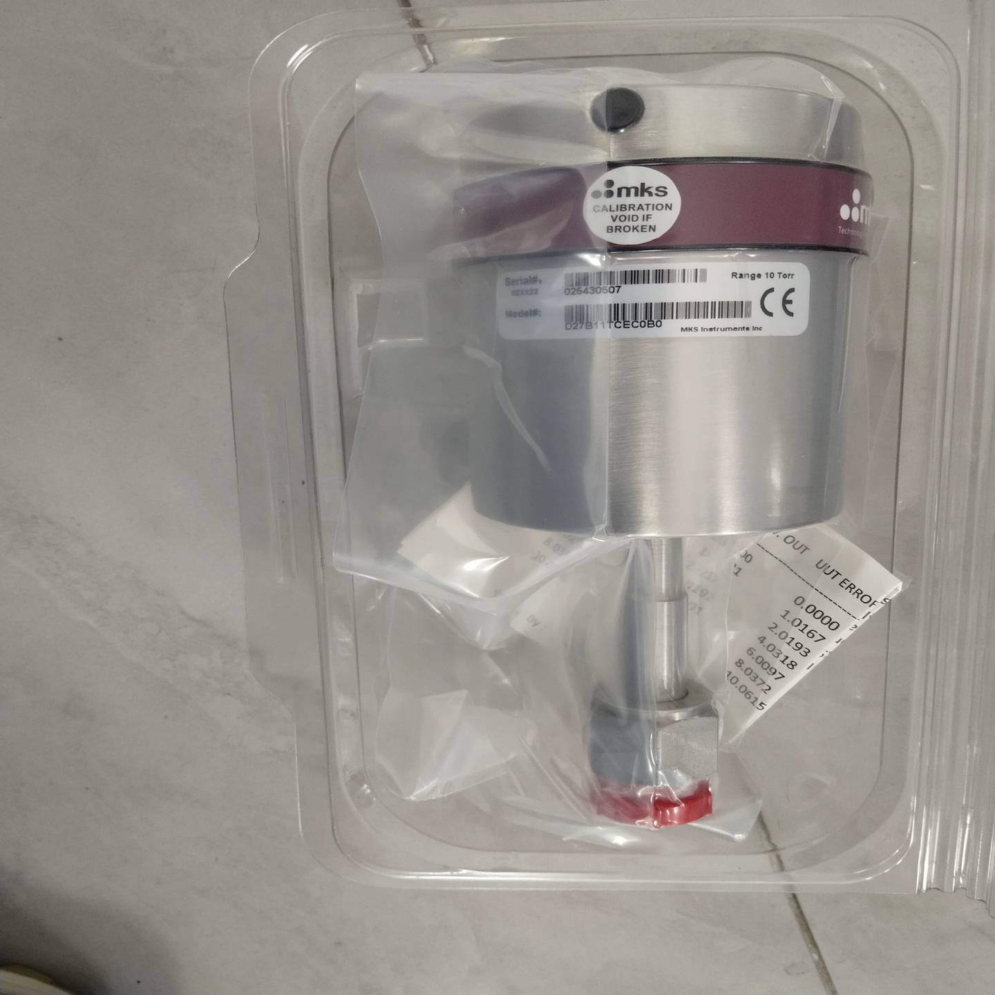 MKS真空计D27B11TCE0B0，全新未用，带原包装。--议价商品