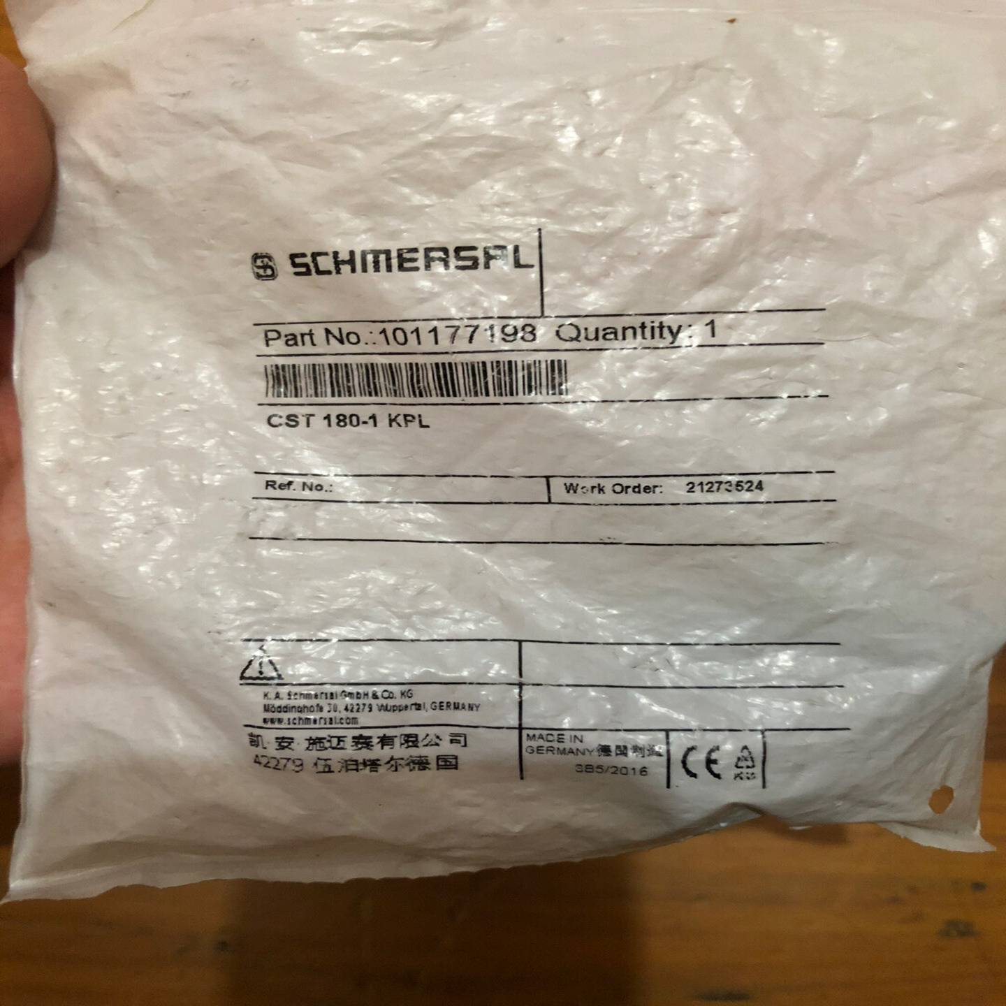 101177198德国施迈赛Schmersal安全传感器操动询价