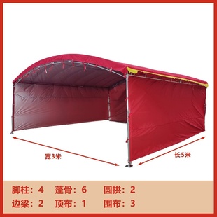 大型户外移动推拉棚收缩伸缩停车雨蓬电动雨棚帐篷工厂活动遮阳棚