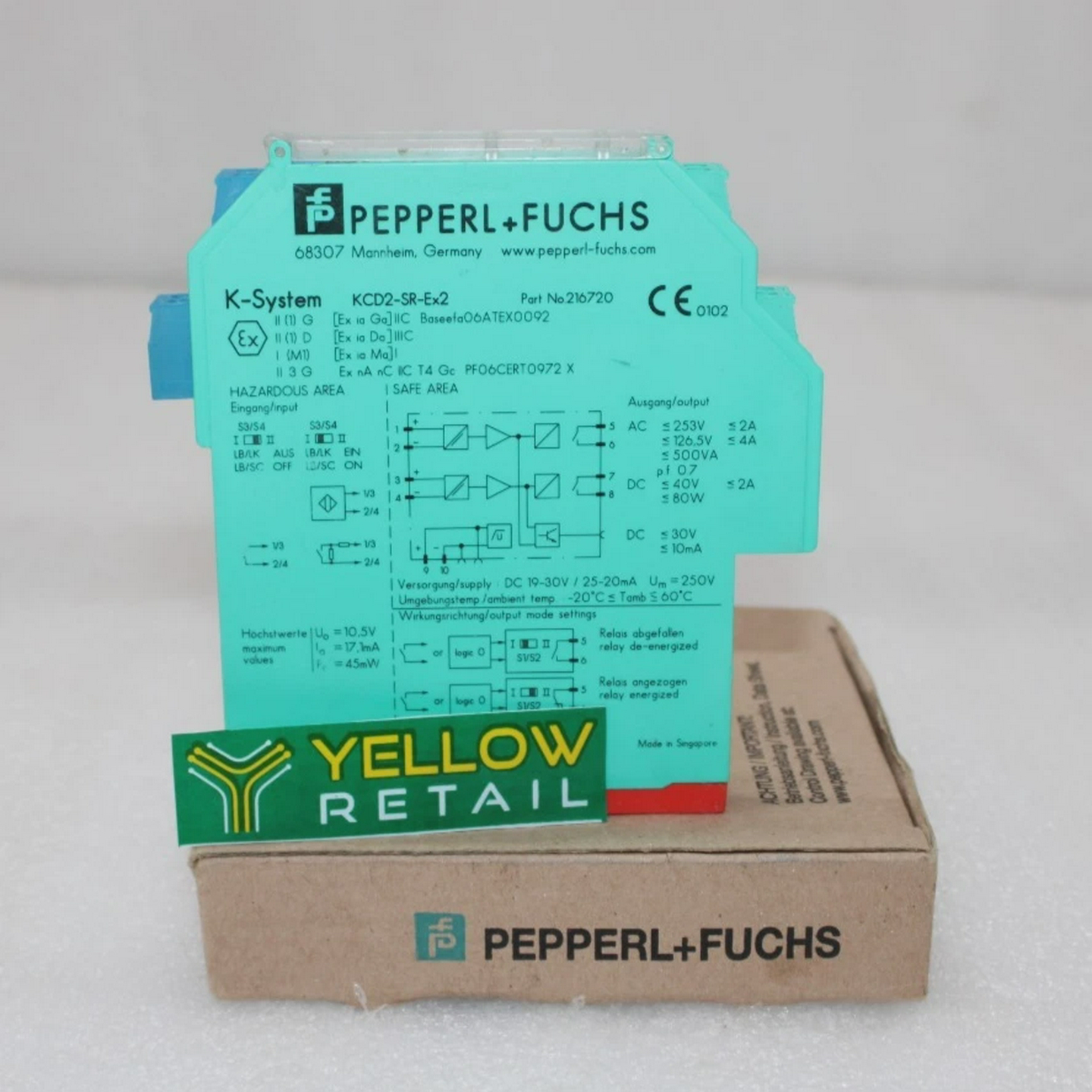 PEPPERLFUCHSKCD2-SR-EX2数字输入开关放大器P/N:216720