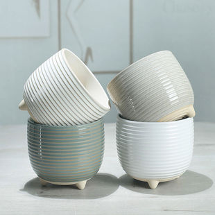 简约轻奢白色透气客厅多肉长寿花大号君子兰兰花专用花盆家用