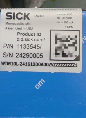 SICK西克 激光测距传感器  WTM10L -241612询价