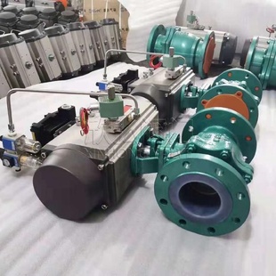 气动衬氟球阀Q641F46耐酸性化工现货耐碱性法兰欣弘阀门