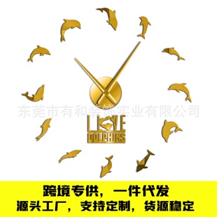客厅时尚 石英家用钟表定制 创意亚克力大挂钟diy墙上装 饰时钟美式
