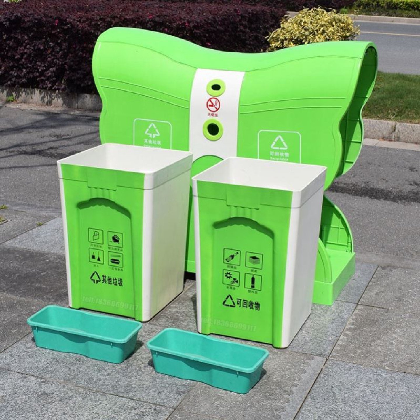 户外垃圾桶玻璃钢耐高温模压分类幼儿园卡通蝴蝶桶小区物业公园桶,家庭/个人清洁工具,垃圾桶,淘宝优惠券,粉丝福利购,淘宝优惠卷