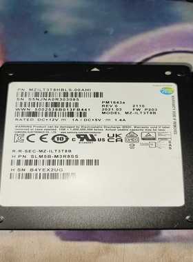 三星PM1643a3.84TBSAS固态硬盘，型号MZI--议价商品