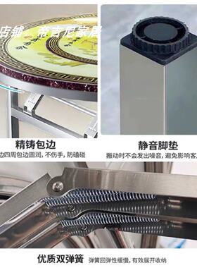 内置彩图转盘圆桌火锅桌电磁炉一体打边炉餐桌免安装