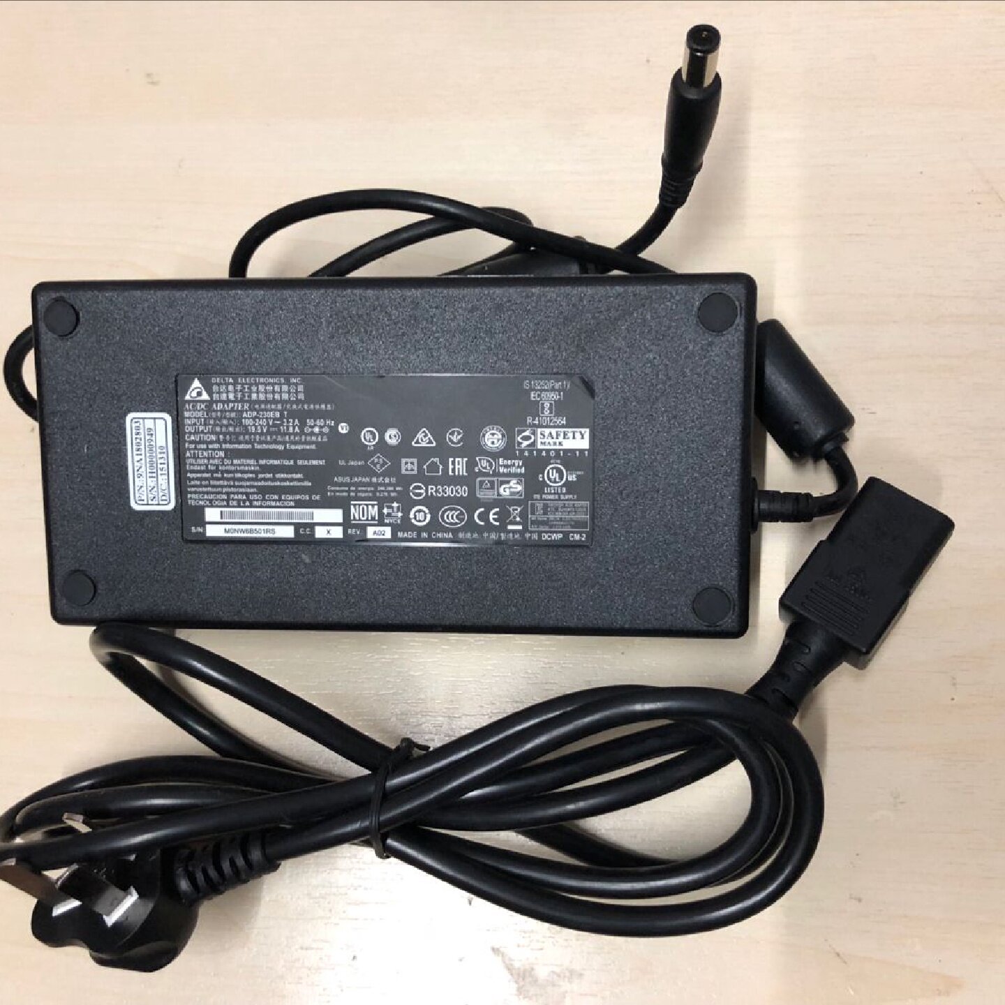 雷神TR Dino-X7A X6 X5笔记本电源适配器19.5V 11.8A大口充电器线