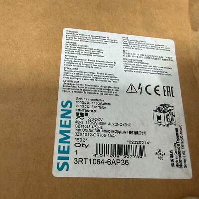 议价原装全新进口西门子接触器3RT1064-6AP36