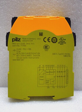 PILZ751106PNOZs6C24VDC3no1nc安全继电器24VDC