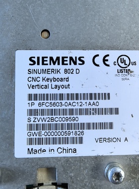西门子SINUMERIK802DCNC键盘型号6FC议价
