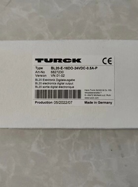 议价德国图尔克TURCK现货 模块BL20-E-16DO-24VDC-0.5A-P 6827230