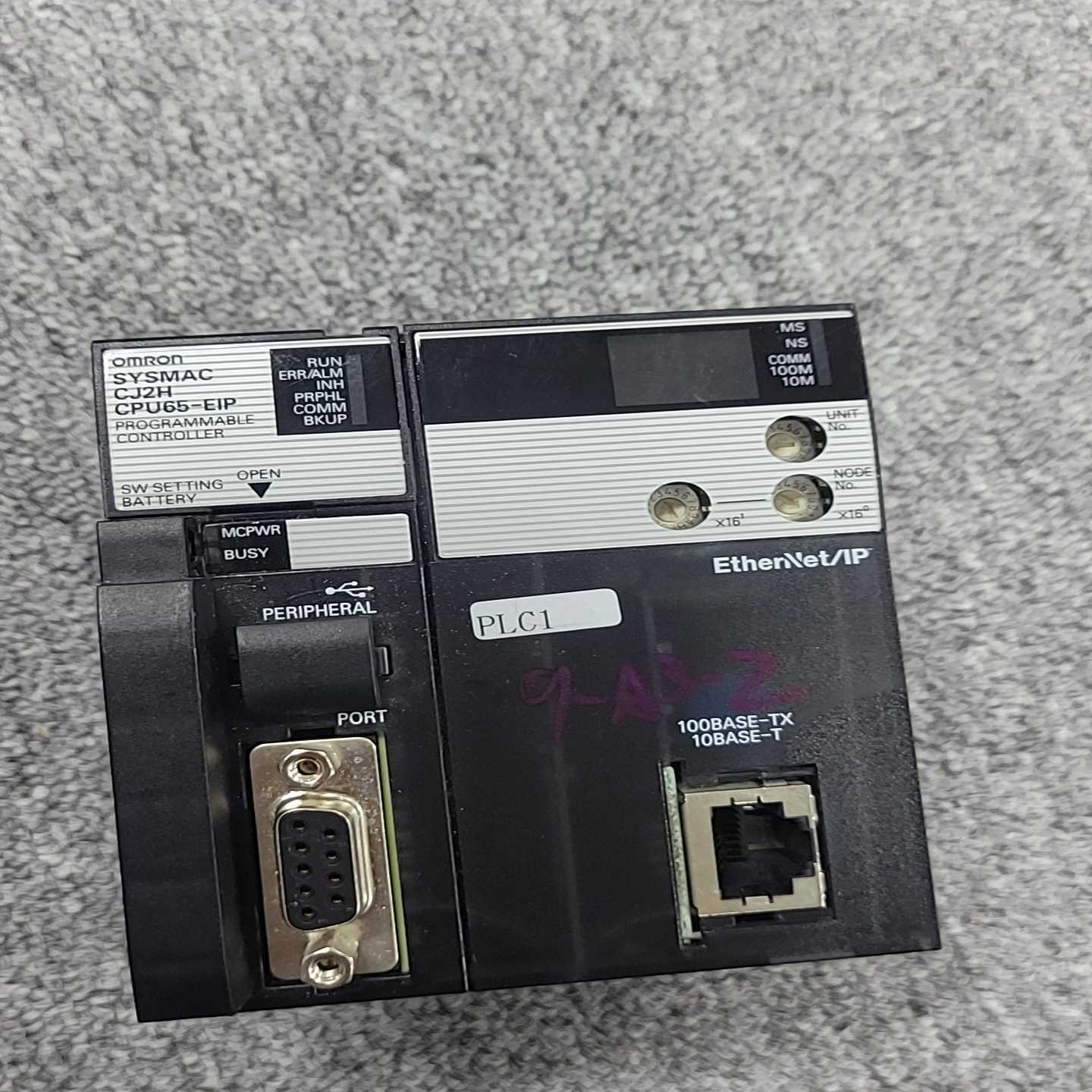 欧姆龙PLC模块CJ2H-CPU65-EIP，实物拍摄，带