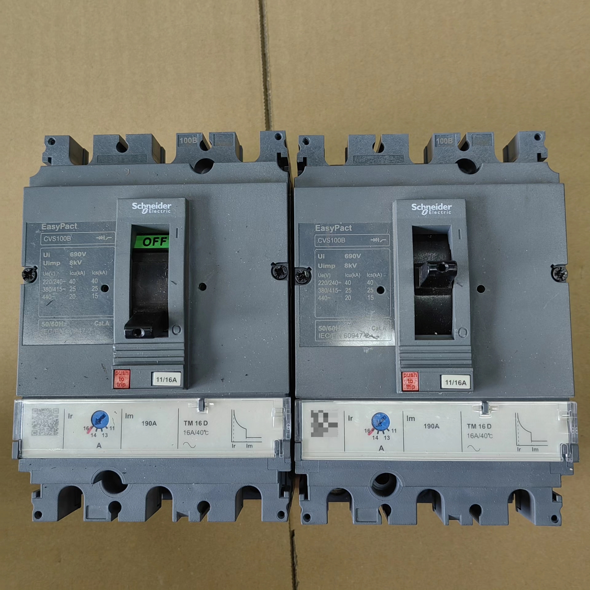 施耐德空气开关CVS100B3P断路器--议价商品