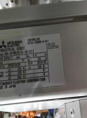 三菱机器人RH-3FHR3515-1D-S11议价[浩蓉商户]