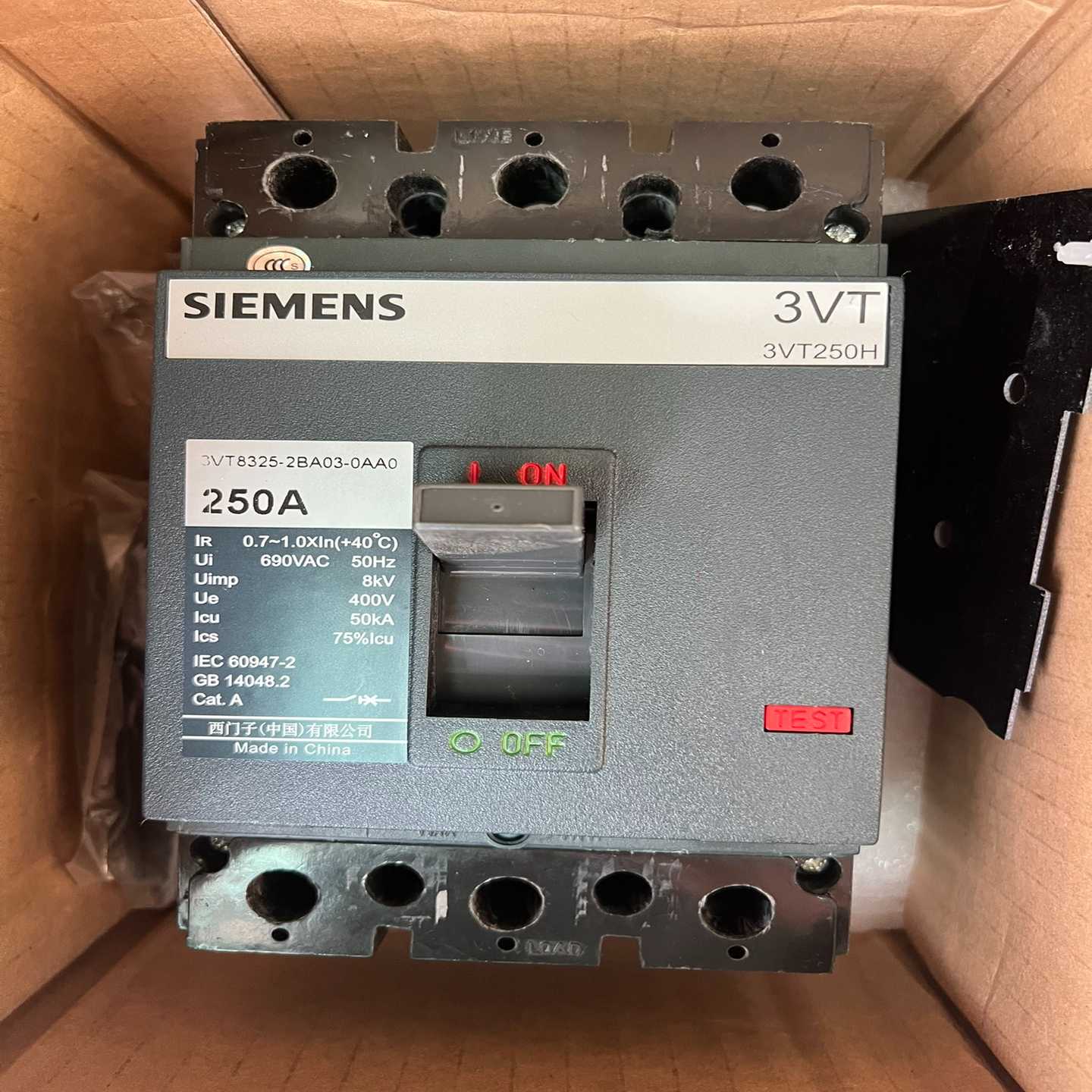 【议价】3VT8325-2BA03-0AA0塑壳断路器3P25适用