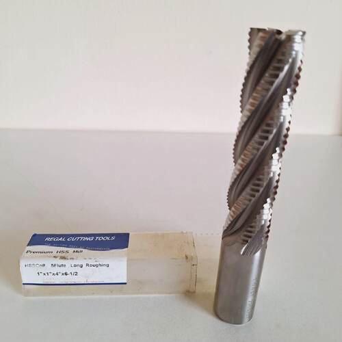 Regal Cutting Tools HSSCo8 1x1x4x6 Prem HSS Mill 5Flute Long