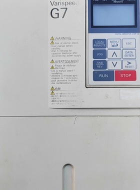 【议价】安川变频器CIMRG7A27P5功能正常上盖板卡扣断