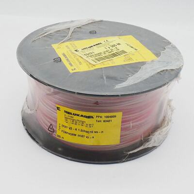 Helukabel 07 V2K 1X15 07V2K 63421 Einzelader rotwei 305m unu