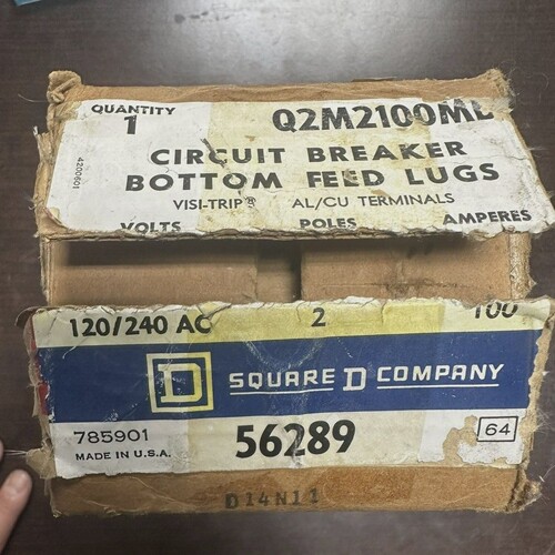 SquareDQ2M2100MB2P100A120/240VMainBreakerSQ.D*NEW
