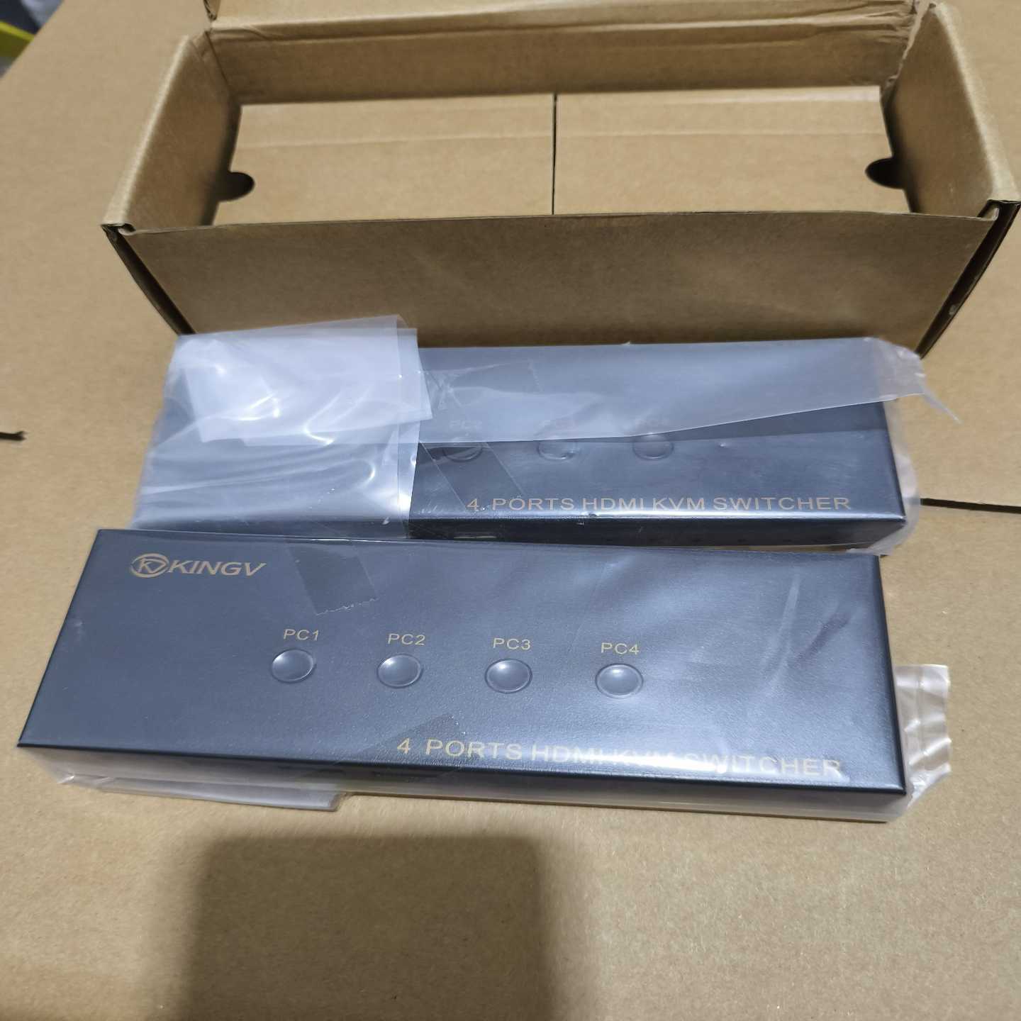 王视Kingv4口HDMIKVM切换器,两台,实图拍照。适用