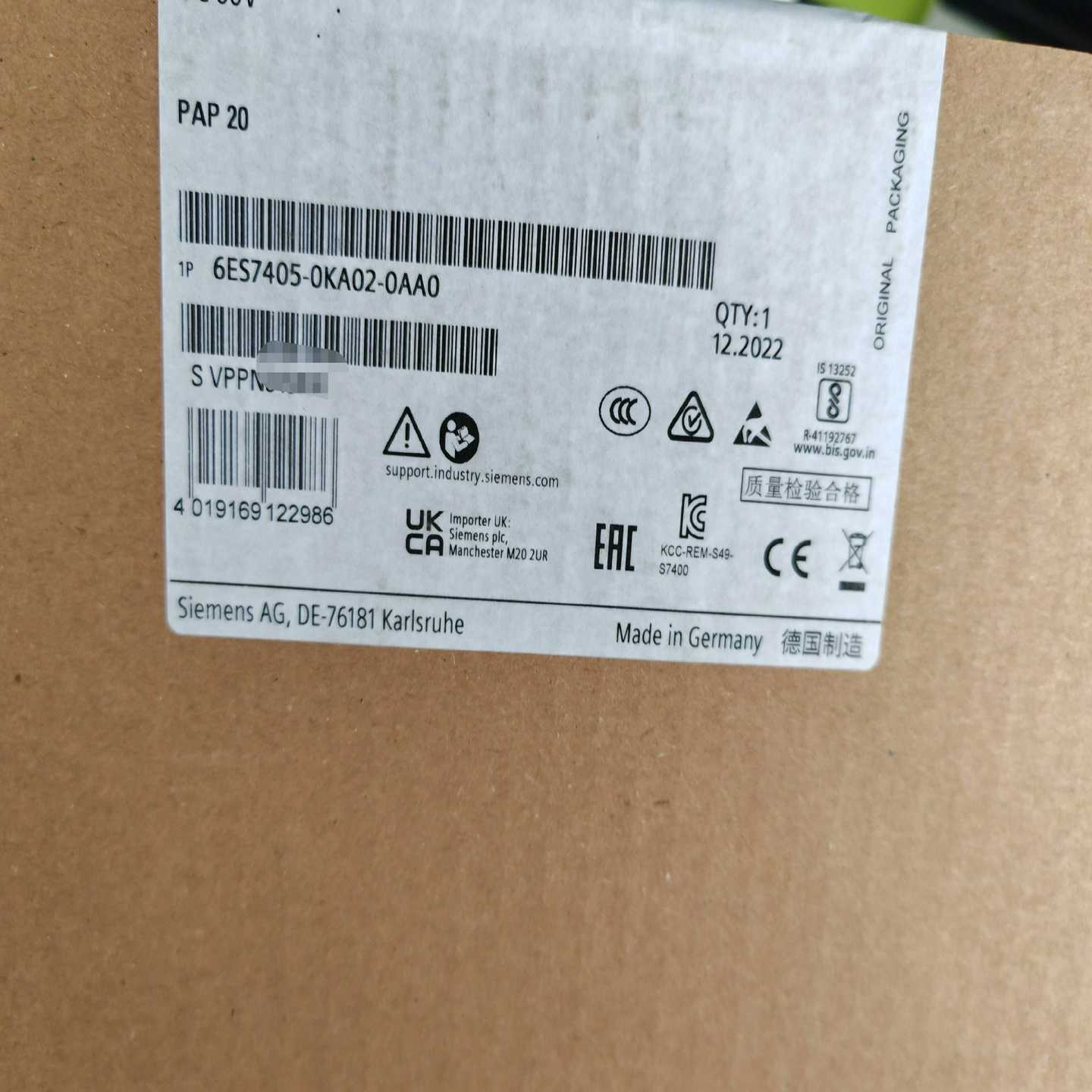 6ES7405-0KA02-0AA0未开封议价～（佳毅工控）