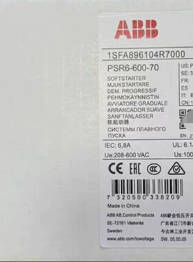 软启动器PSR6060070库存议价-询