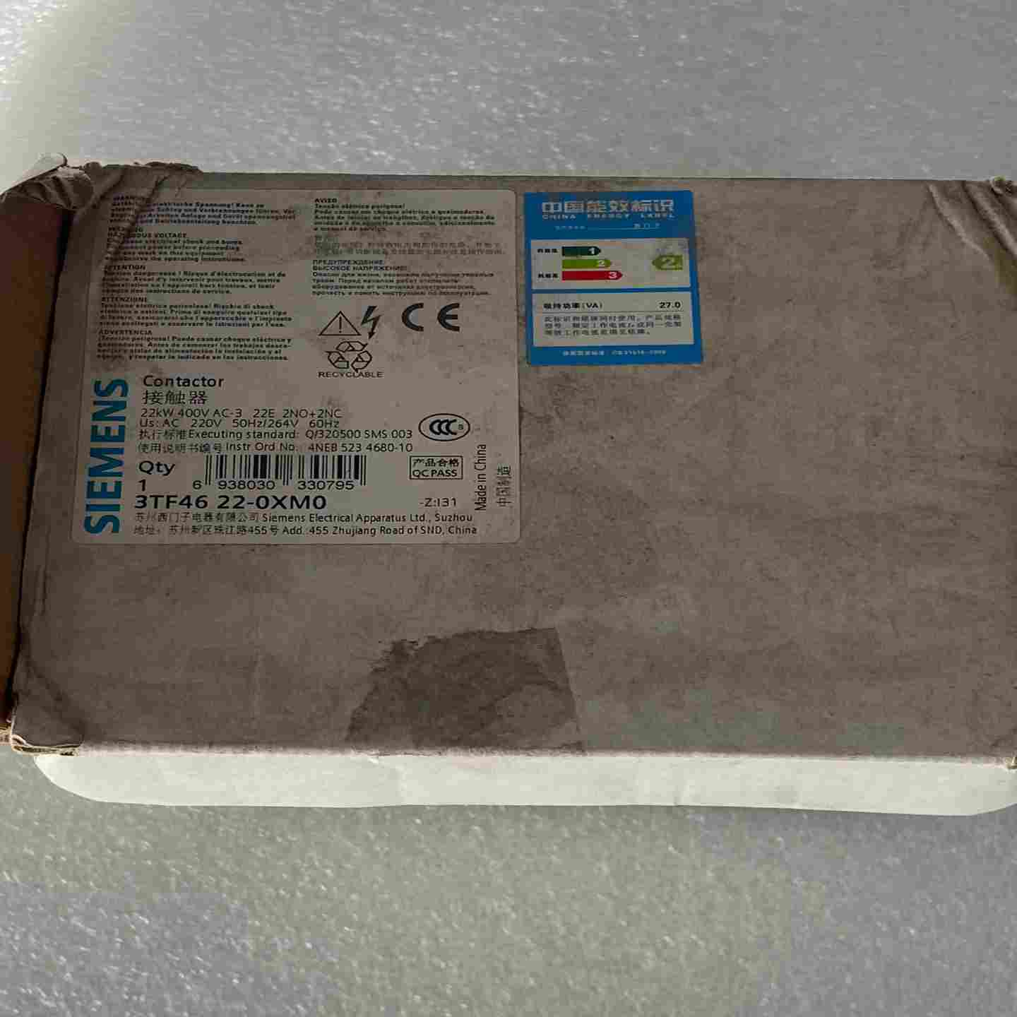 3TF46 22-0XM0 交流接触器 ，带包装~询价