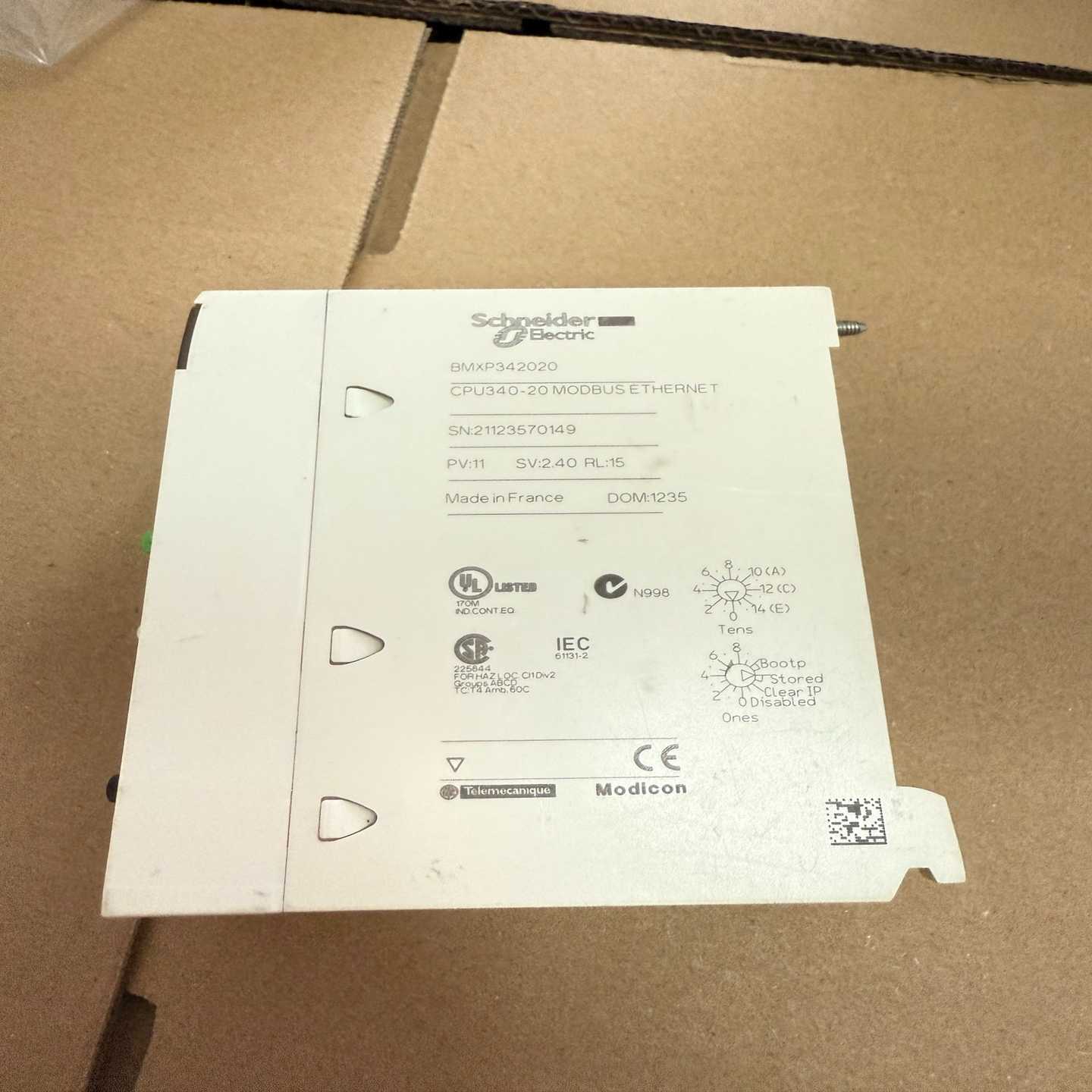 施耐德M340cpu模块，BMXP342020拆机件，功能-询价客服