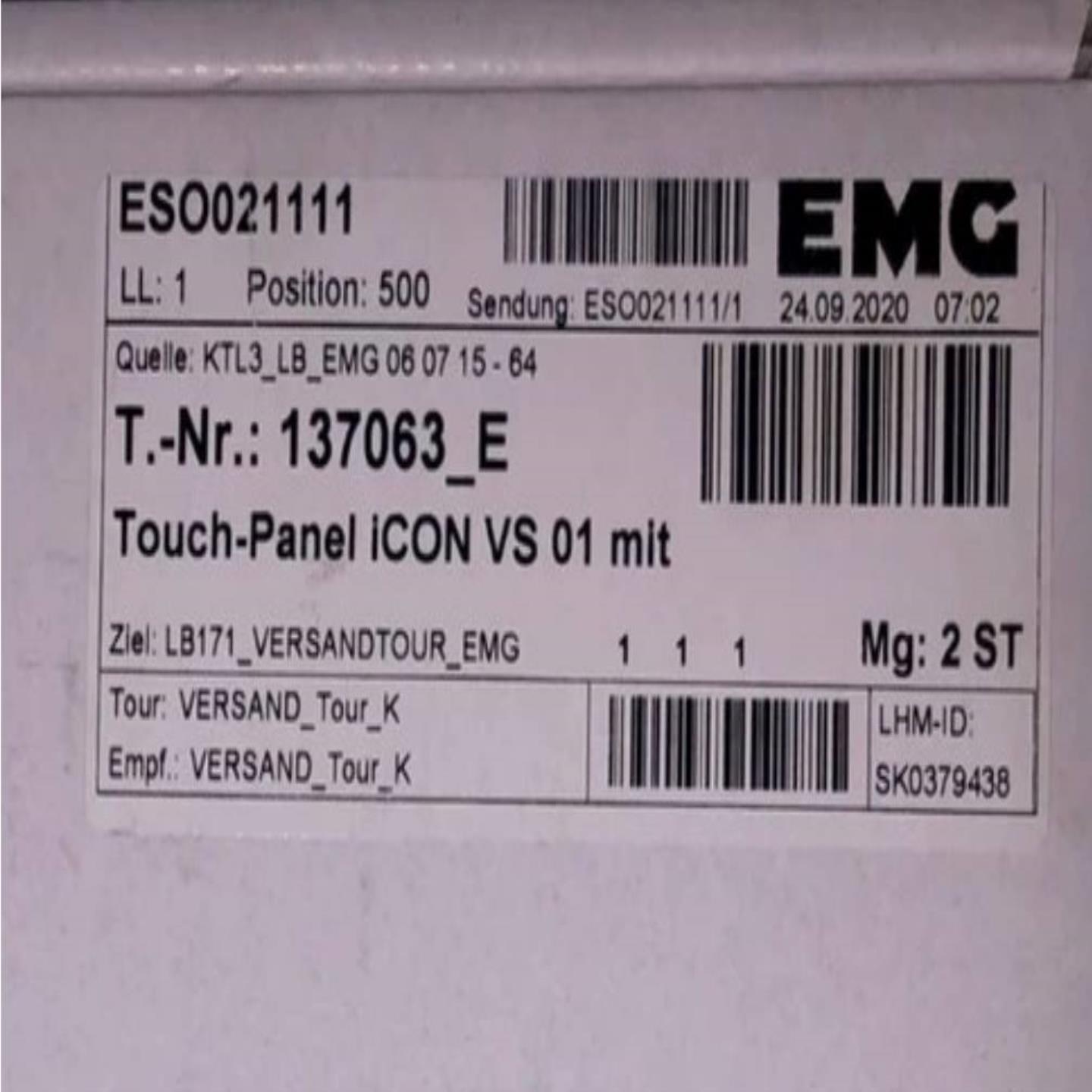 配件EMG纠偏 ICON VS 触摸屏 137063_E icon vs01 mit  E议价