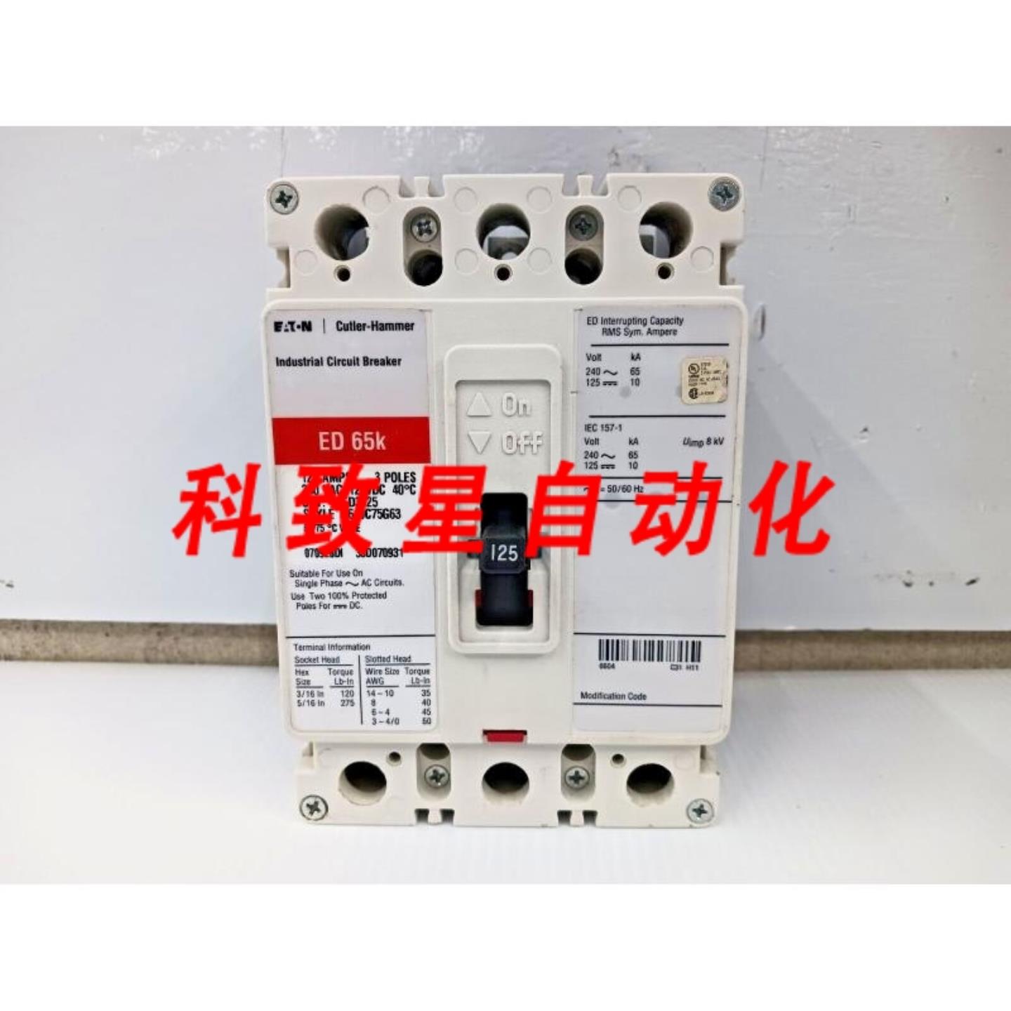 工业配件断路器3极240VAC65KA ED3125