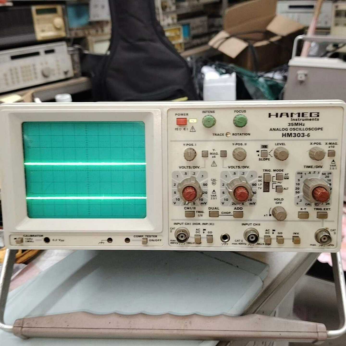 德国惠美HM303-6示波器，35MHZ双通道，所有功能正常--议价商品