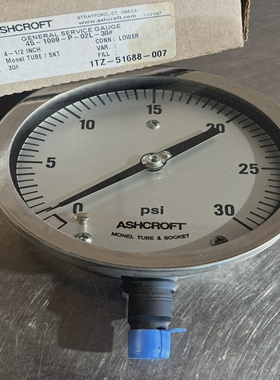 Ashcroft45-1009-P-02L-30#压力表-NosSurplus
