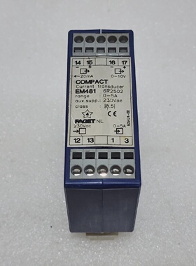 FAGET EM481 6R2502 CURRENT TRANSDUCER 230VAC