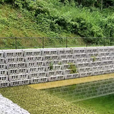 生态挡墙砌块整治河道护坡砖自嵌式植生挡土块挡土砖生态护坡砖
