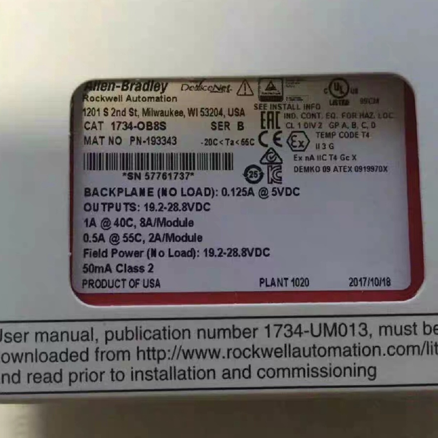 议价1734OB8SPLC模块质保一年包议价