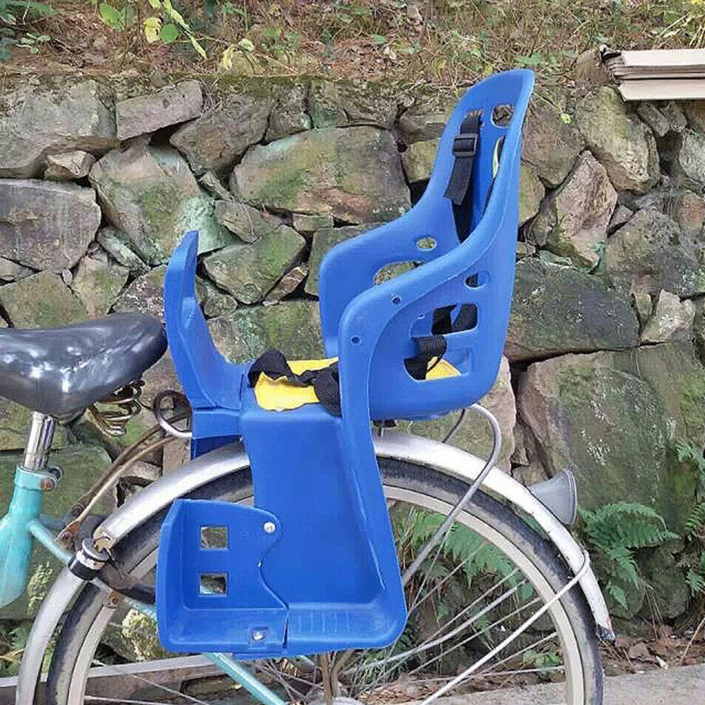 自行车儿童座椅宝宝单车安全后座通用宝宝椅后车座安全座椅靠背式