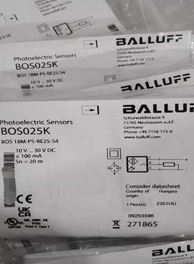 巴鲁夫BALLUFF接近开关 BOS025K~议价