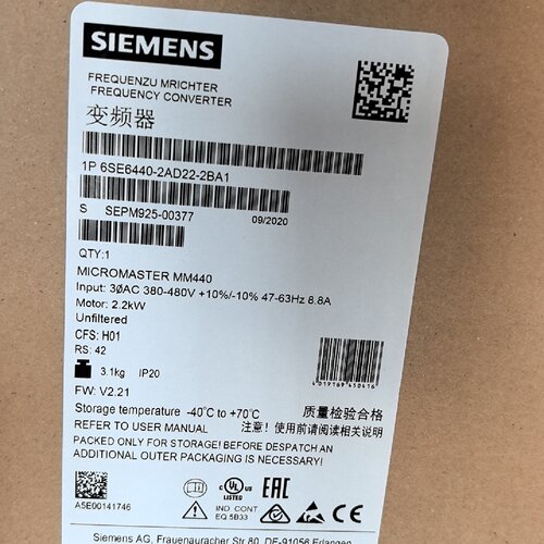 【询价】6SE6440-2AD22-2BA1MM440 变