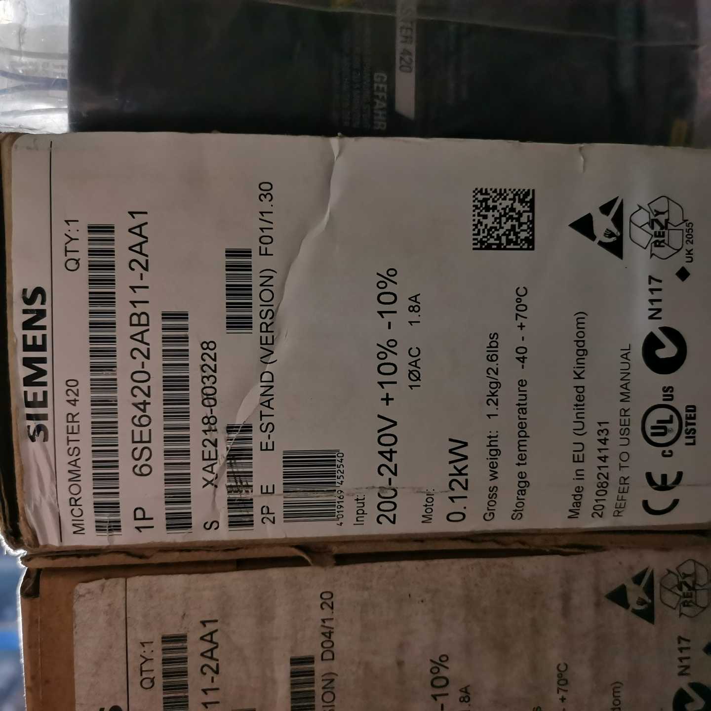 变频器6SE6420-2AB11-2AA1功率0.12~询价