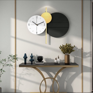 挂钟轻奢时尚 饰餐厅挂墙 家用2023新款 现代简约大气钟表创意时钟装