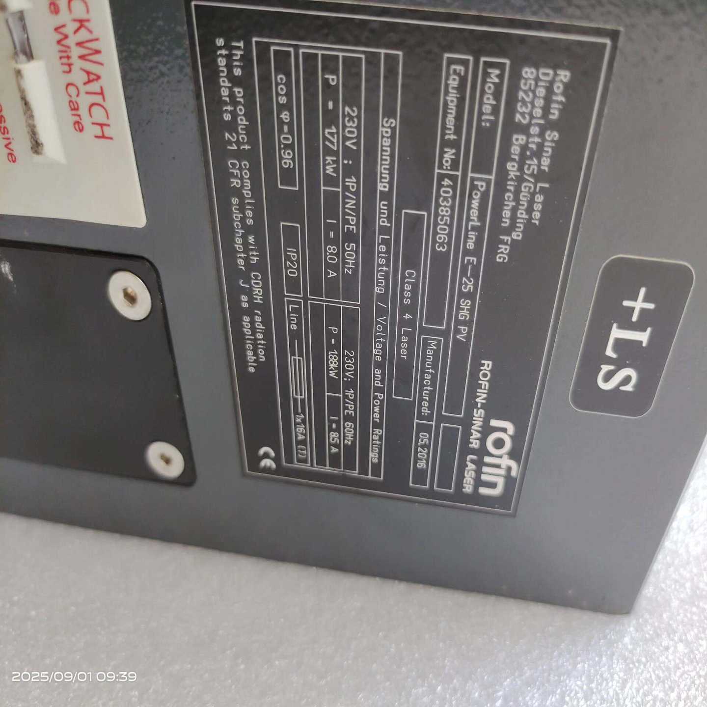 【请询价】德国ROFIN激光器PowerLine E 25 PV型号