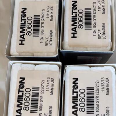 议价Hamilton微量进样器81000 80600 100ul 尖头进样针