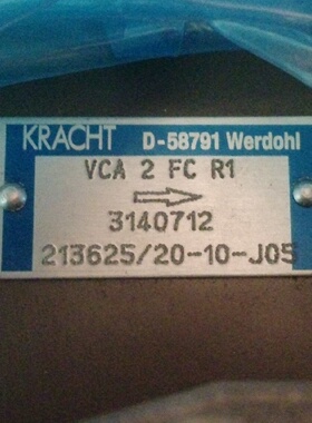 议价全新正品德国克拉克KRACHT流量计D-58791 VCA 2 FC R1