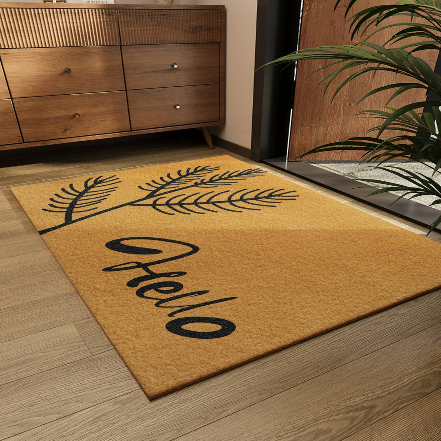 地垫入户门垫仿椰棕可裁剪玄关大门口进门脚垫子防滑耐脏除尘地毯
