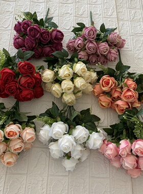 磨毛布梅海12头金丝花蕾仿真绿植家居卧室婚庆节日仿真花假花批发