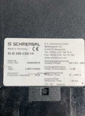 咨询-施迈赛SCHMERSAL，SLB200-C04-1R继