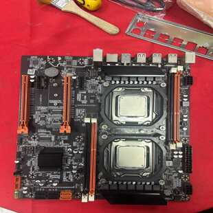 带挡板 10片科脑X79双路服务器主板 支持M.2 议价