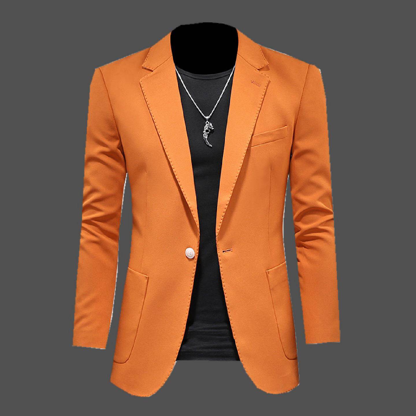 2026欧洲站西服男士休闲上衣春秋新款韩版潮流修身大码西装外套潮